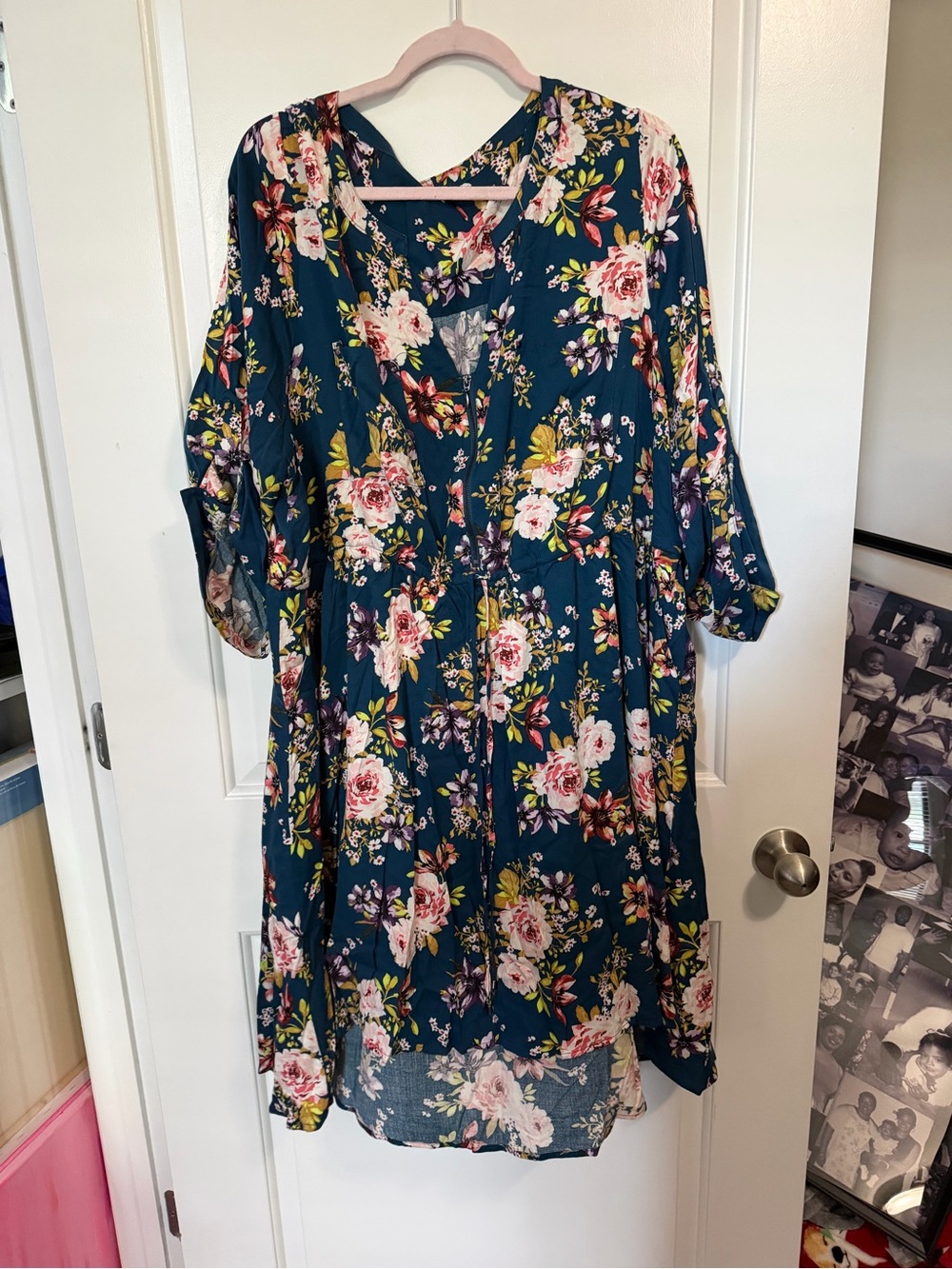 torrid Teal Floral High-Low V-Neck Dress